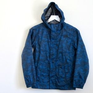 The North Face Kids Blue Camo Raincoat